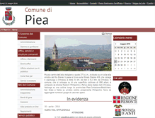 Tablet Screenshot of comune.piea.at.it